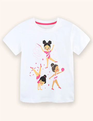 Tricou tipărit prințesă dansând